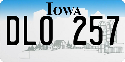 IA license plate DLO257