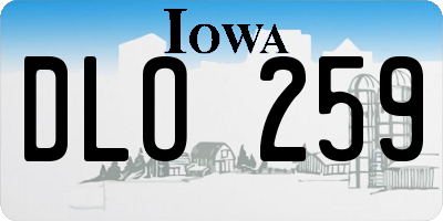 IA license plate DLO259