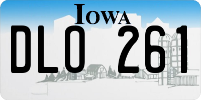 IA license plate DLO261