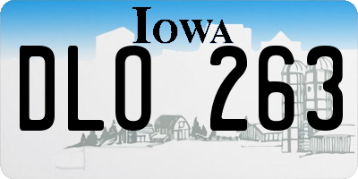 IA license plate DLO263