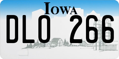 IA license plate DLO266