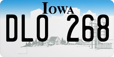 IA license plate DLO268