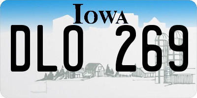 IA license plate DLO269