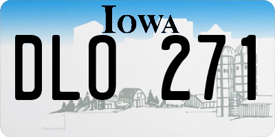 IA license plate DLO271