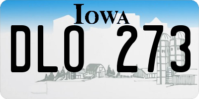 IA license plate DLO273
