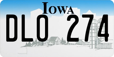 IA license plate DLO274