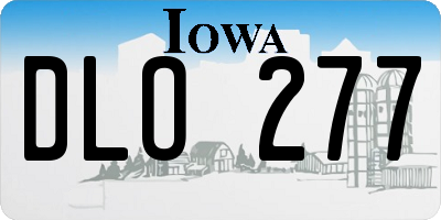 IA license plate DLO277