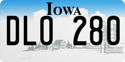 IA license plate DLO280
