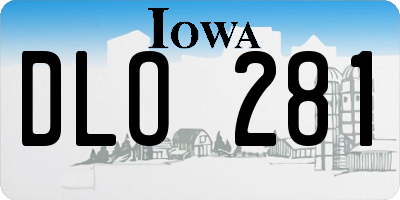 IA license plate DLO281