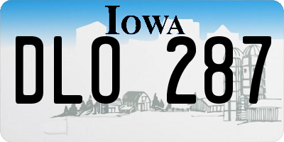 IA license plate DLO287