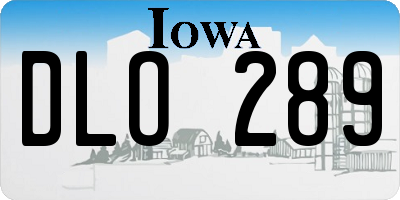 IA license plate DLO289