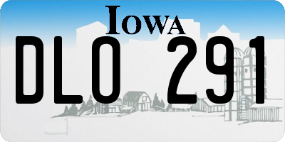IA license plate DLO291