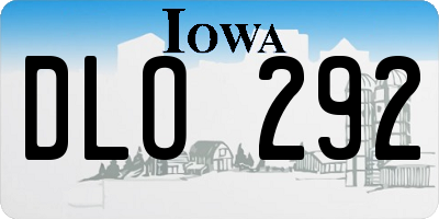IA license plate DLO292