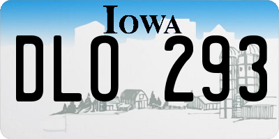 IA license plate DLO293