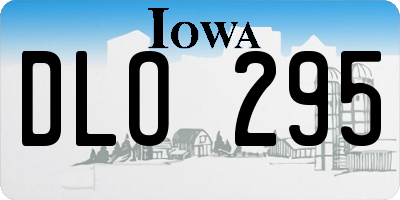 IA license plate DLO295
