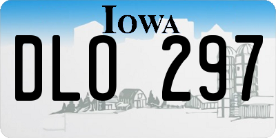 IA license plate DLO297