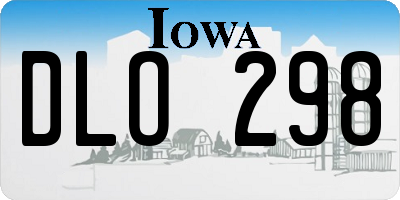 IA license plate DLO298