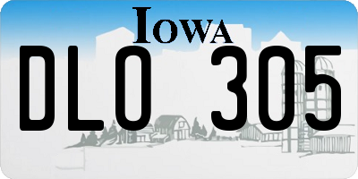 IA license plate DLO305