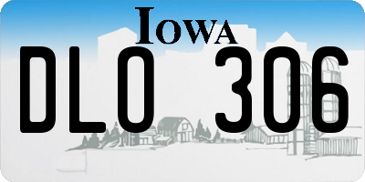 IA license plate DLO306