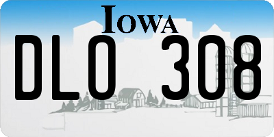 IA license plate DLO308