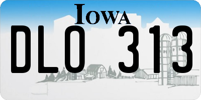 IA license plate DLO313
