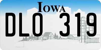 IA license plate DLO319