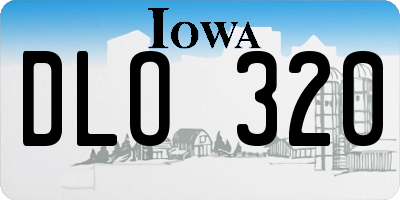 IA license plate DLO320