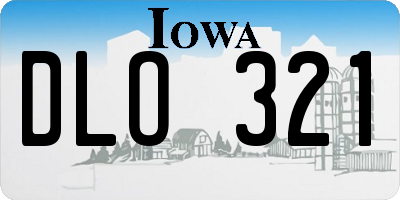 IA license plate DLO321