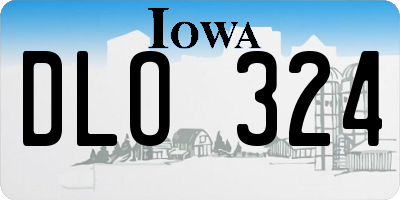 IA license plate DLO324
