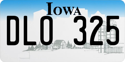 IA license plate DLO325