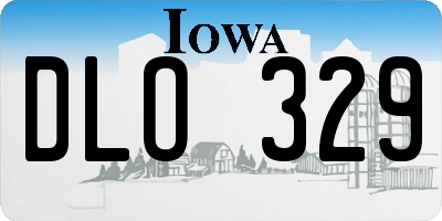IA license plate DLO329