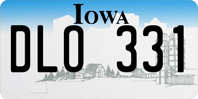 IA license plate DLO331
