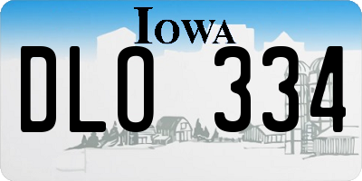 IA license plate DLO334