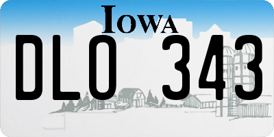 IA license plate DLO343