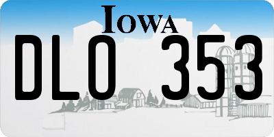 IA license plate DLO353