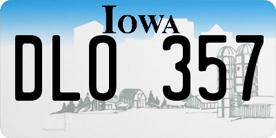IA license plate DLO357