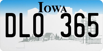 IA license plate DLO365