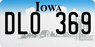 IA license plate DLO369