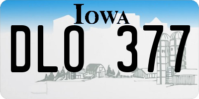 IA license plate DLO377