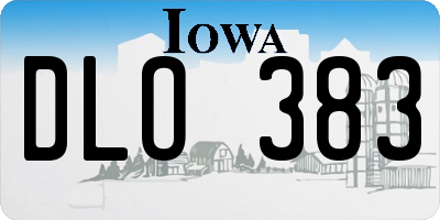 IA license plate DLO383