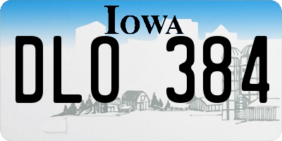 IA license plate DLO384