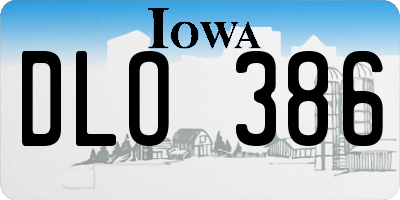 IA license plate DLO386
