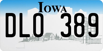 IA license plate DLO389