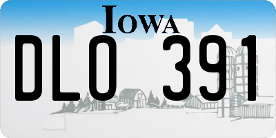 IA license plate DLO391