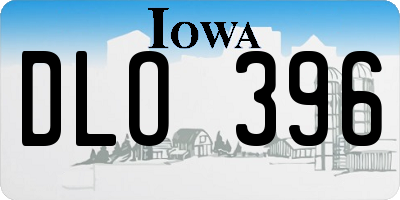 IA license plate DLO396