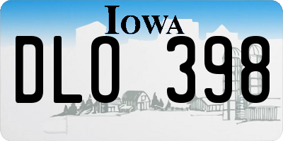 IA license plate DLO398