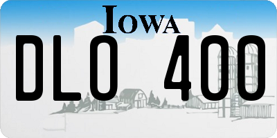 IA license plate DLO400