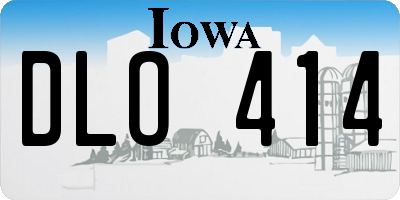 IA license plate DLO414
