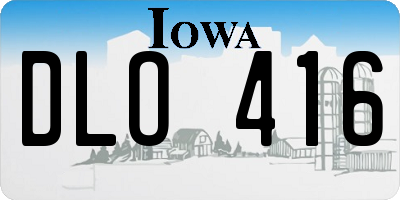 IA license plate DLO416