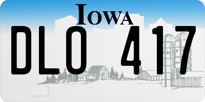 IA license plate DLO417